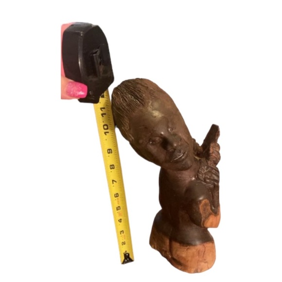 Vintage 1976 Noel Reid Jamaican hand carved Sculpture - Picture 2 of 7